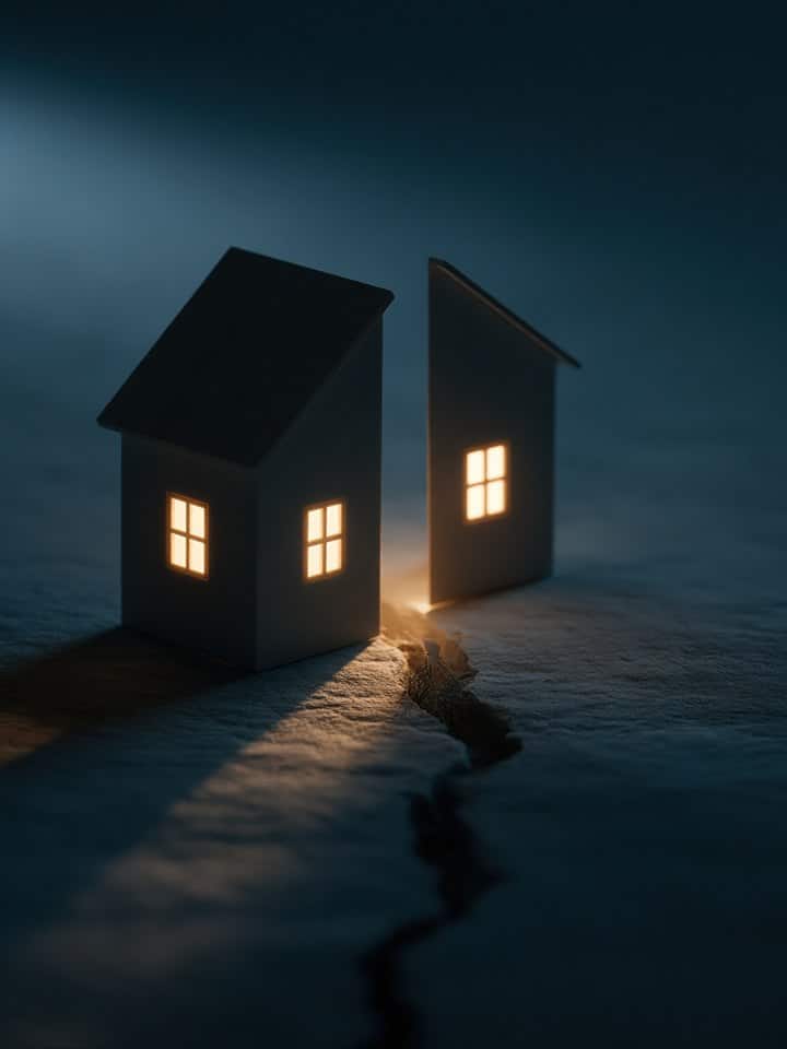 Haus mit Riss – Verborgenes Vermögen bei Trennung und Scheidung